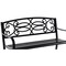 Gardenised Steel Outdoor Patio Garden Park Seating Bench with Cast Iron Scrollwork Backrest, Front Porch Yard Bench Lawn Decor QI003772 - alternate 6